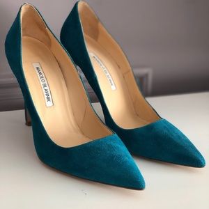 Manolo Blahnik Suede BB pumps